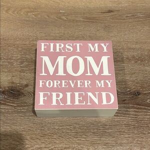 Pink and White Decorative Sign